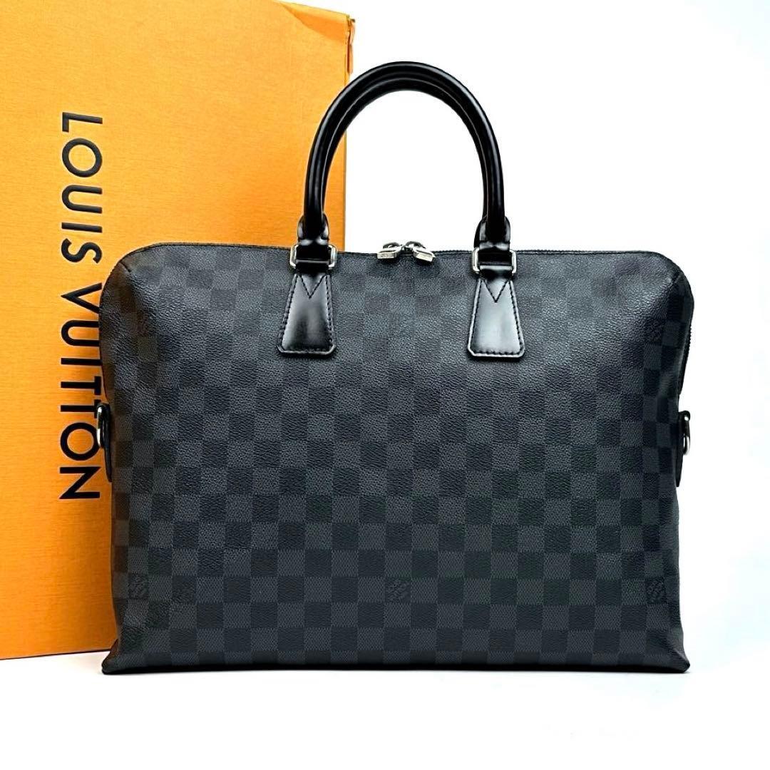 【極美品】LOUIS VUITTON ルイヴィトン ダミエグラフィット ポルトドキュマンジュール N48224 PDJ 書類鞄 ビジネスバッグ ブリーフケース