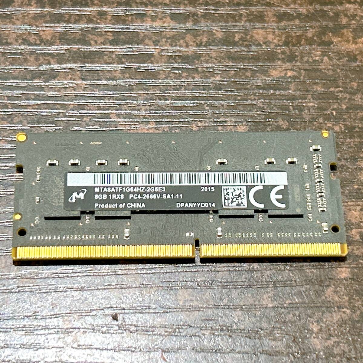 【メモリ/8GB/DDR4/動作品】Micron PC4-2666V DDR4 8GB ノートPC等用 メモリ/MTA8ATF1G64HZ-2G6E3