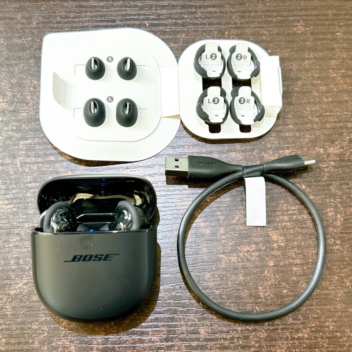 【美品/イヤホン】BOSE QuietComfort Earbuds Ⅱ ワイヤレス ノイズキャンセリング イヤホン/動作品