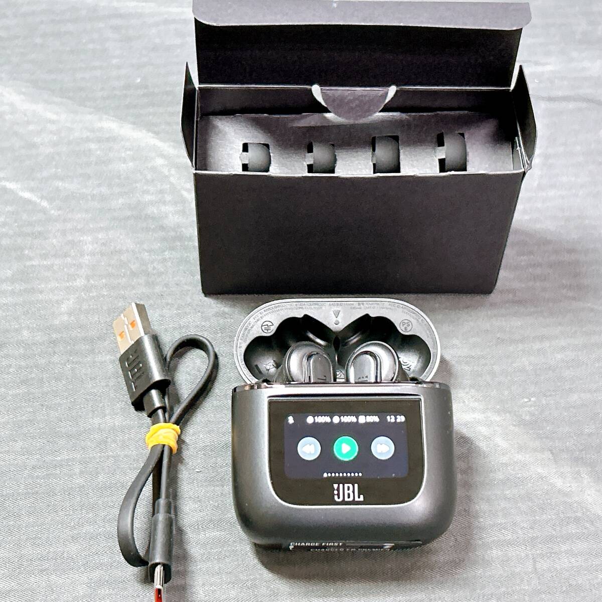 【美品/イヤホン】JBL TOUR PRO 2 ノイズキャンセリング ワイヤレス イヤホン/Black/動作品