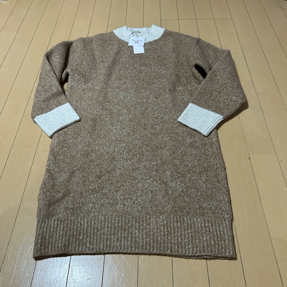 新品ユニクロUNIQLOJWANDERSONカラーミックスハイネックワンピースS