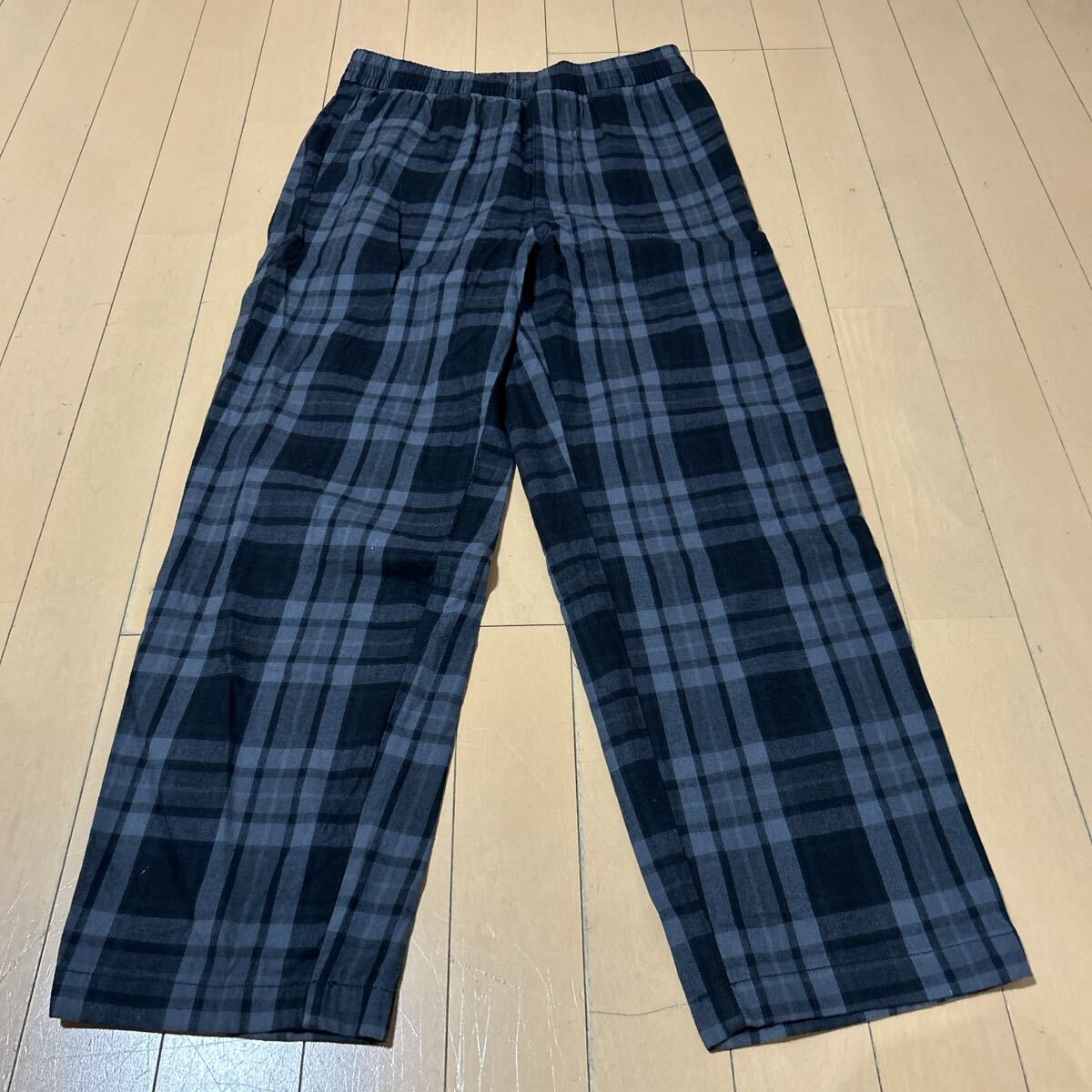 新品未使用ユニクロUNIQLOチェックパンツSルームウェア