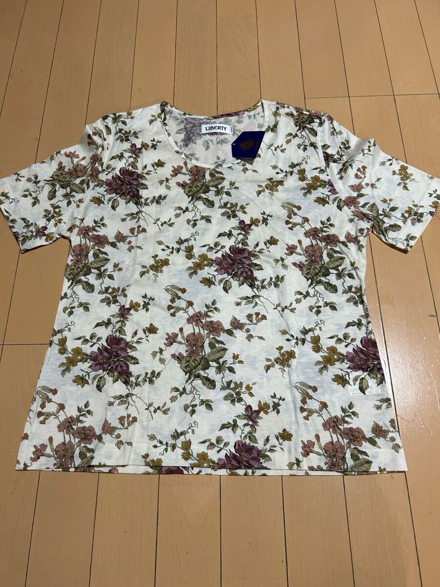 新品未使用 リバティ LIBERTY 半袖花柄Tシャツ L レディース