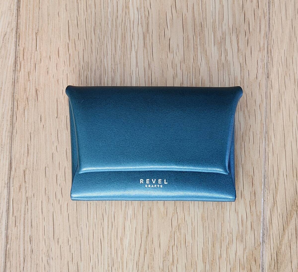 REVEL 本革 コンパクト財布S.WALLET BLUE【RVL-R301】