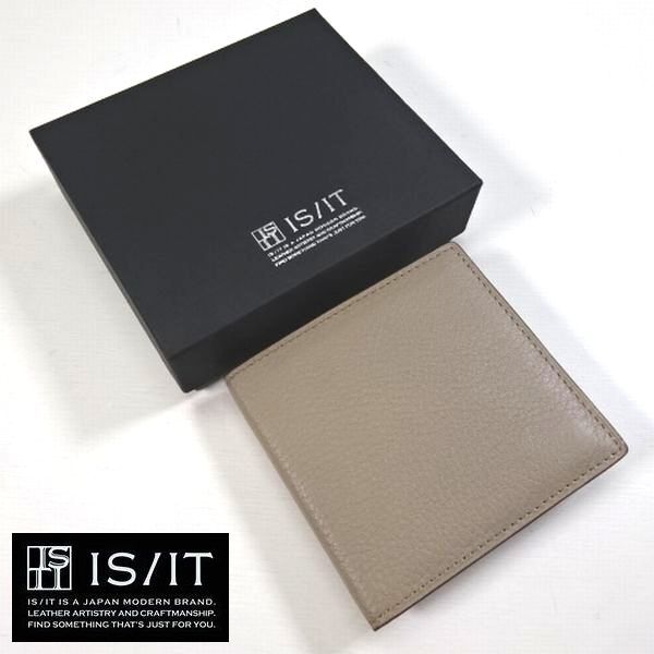 新品 ISIT IS/IT イズイット 定価17600円 本革レザー 二つ折り 財布 小銭 札 カード入れ メンズ 男性 紳士用 974614
