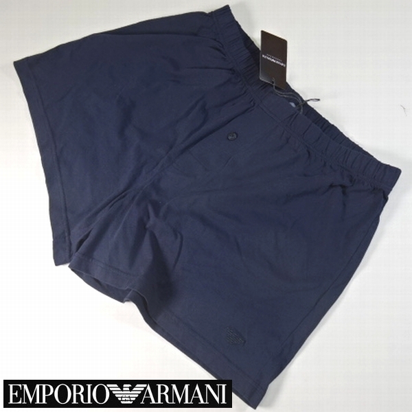 新品 エンポリオアルマーニ EMPORIO ARMANI ロゴ パンツ 下着 トランクス M-L 紺 メンズ 男性 紳士 正規品