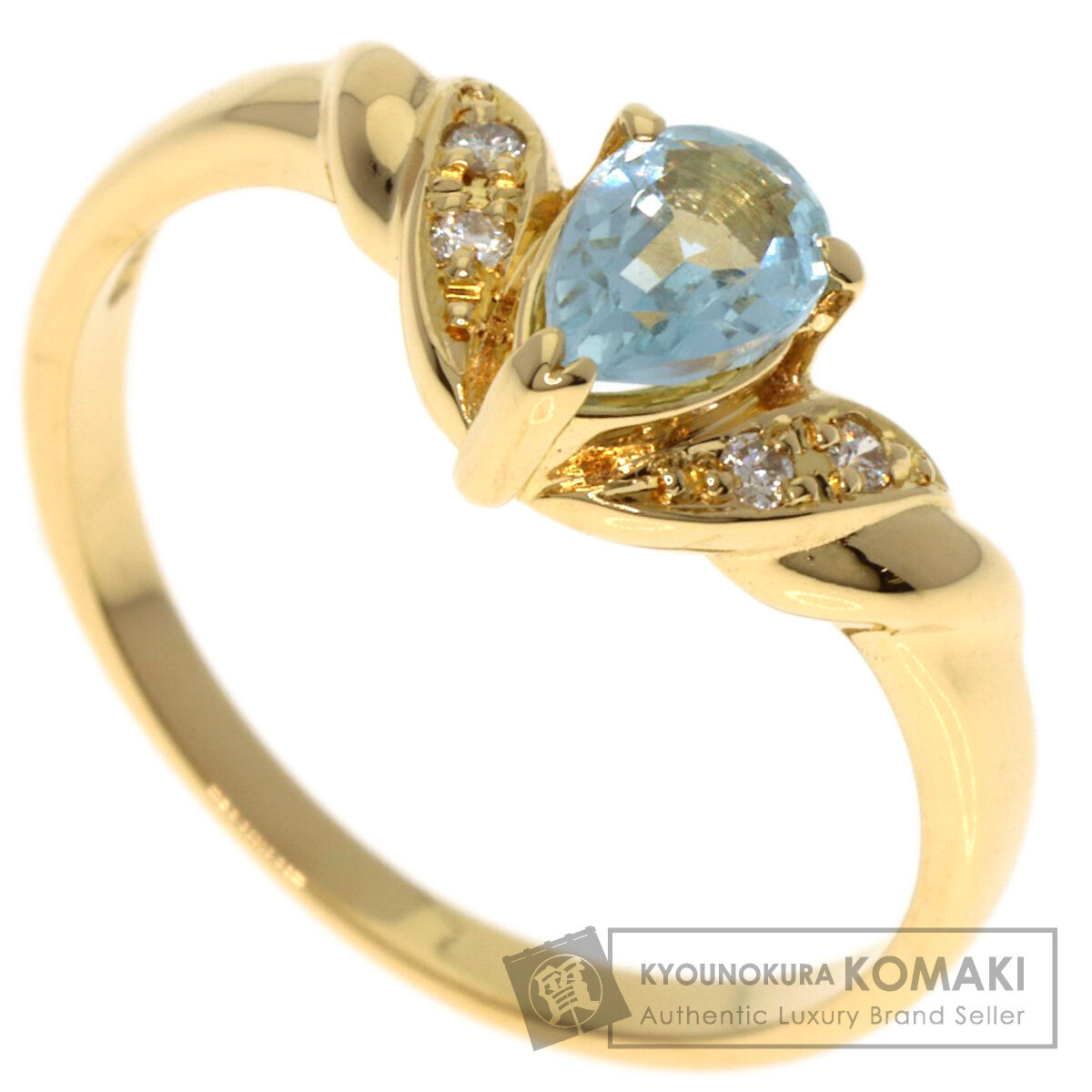 TASAKI タサキ アクアマリン ダイヤモンド リング・指輪 K18イエローゴールド レディース 中古