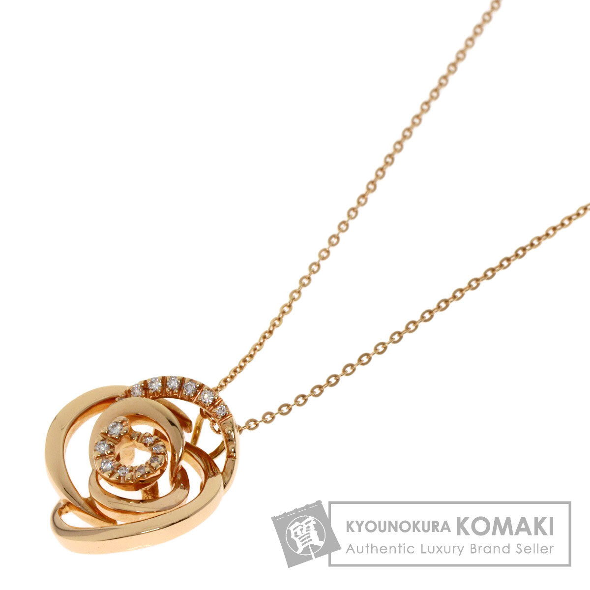 Damiani ダミアーニ ロゼ ローズ ダイヤモンド ネックレス K18ピンクゴールド レディース 中古