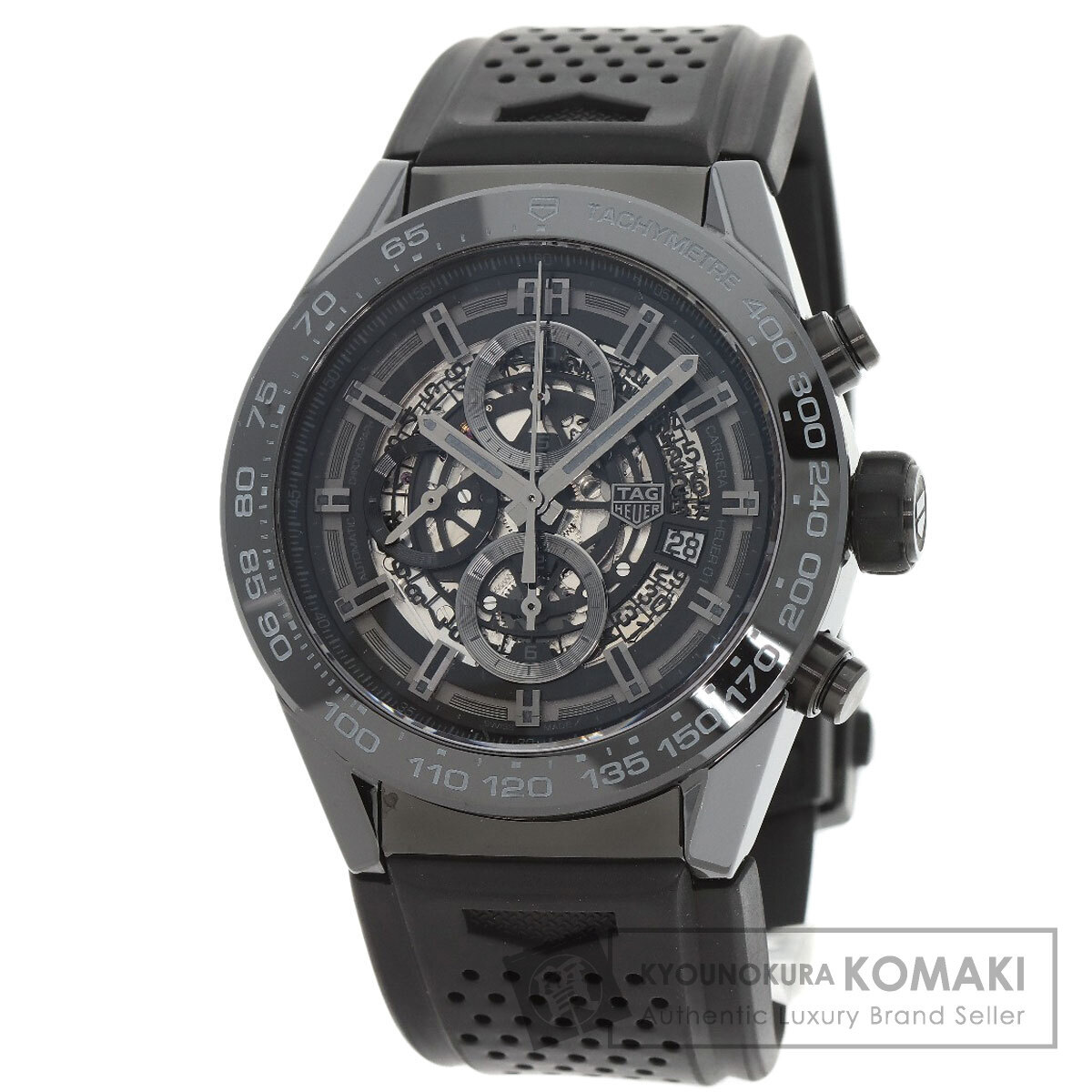 TAG HEUER タグホイヤー CAR2A90 カレラ キャリバーホイヤー01 腕時計 セラミック ラバー メンズ 中古