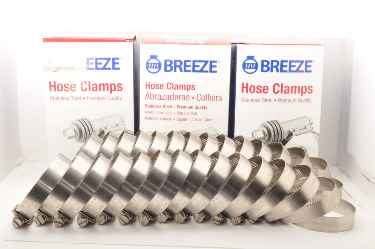 ★新品・未使用品・まとめ★ BREEZE ステンレス ホース バンド クランプ (10個入) 300 32 H JP 締付径 40～64mm 3箱（計30個）