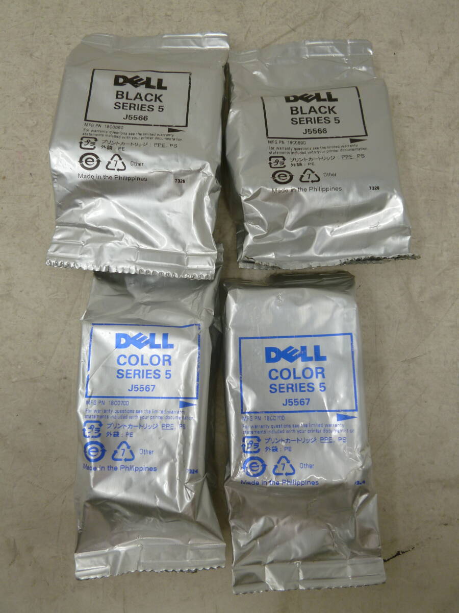 新品 DELL 純正インクカートリッジ シリーズ5 J5566/J5567 4個[P-311]送料無料(北海道・沖縄・離島・佐川急便中継料金がかかる地域は除く)