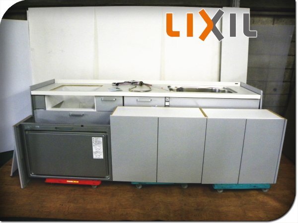 ■展示品■未使用品■LIXIL/リクシル■NOCT/ノクト■W255■右シンク■食洗機■レンジフード■システムキッチン■125万■ybb754m