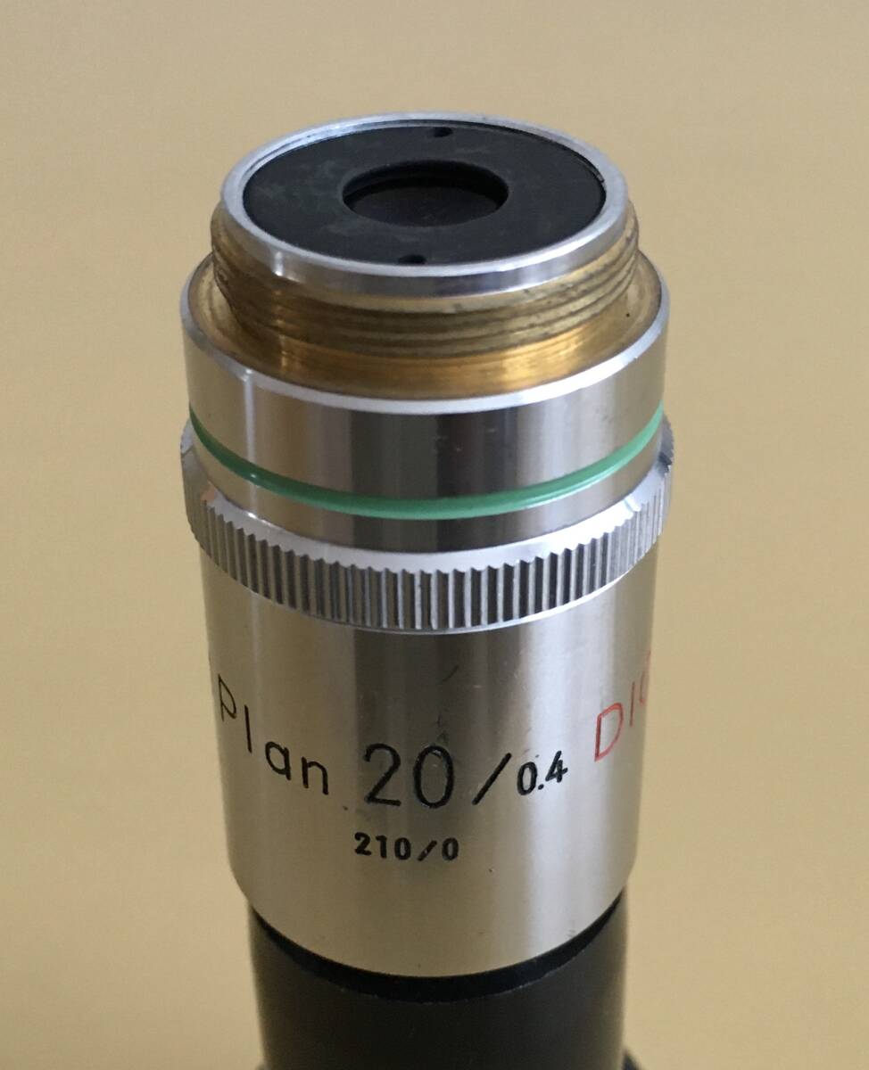 ニコン顕微鏡　対物レンズ　M Plan 20X/0.4 DIC　中古