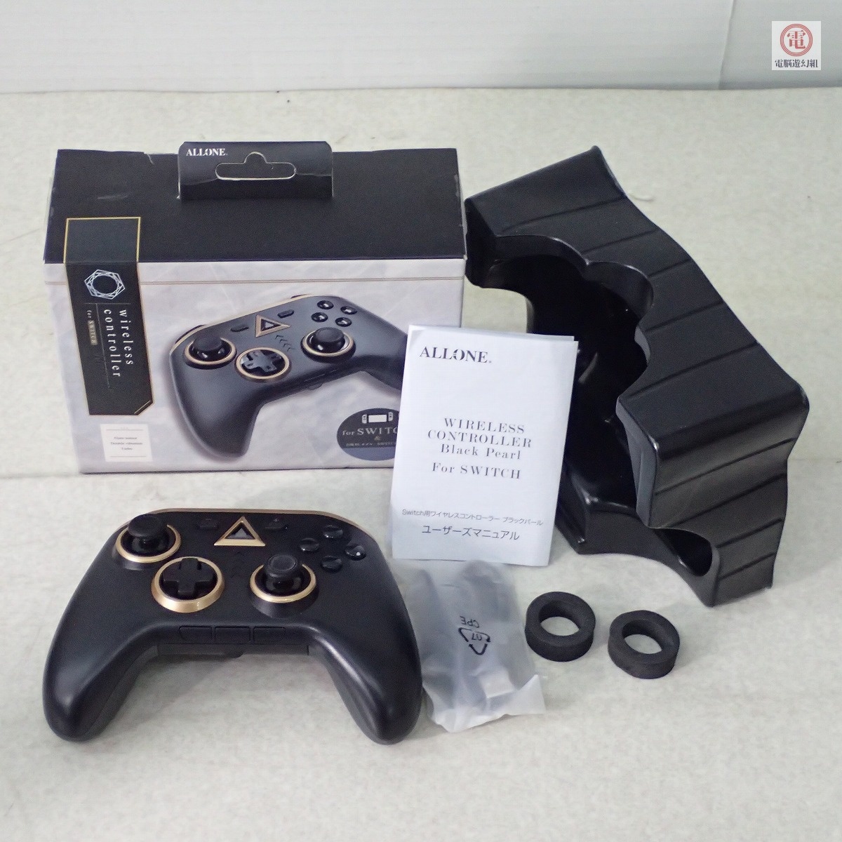○動作品 NSW ニンテンドー Switch Wireless Controller Black Pearl ALG-NSWCPBK ワイヤレスコントローラ ALLONE 箱説付 難あり【10
