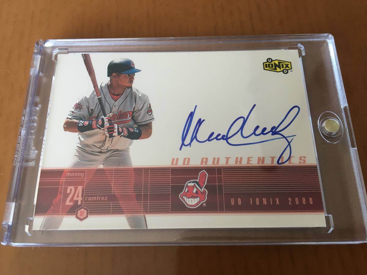 【Manny Ramirez /MLB通算2574Ｈ,555ＨR,1831RBI,312AVG】 1999 UD Ionix auto