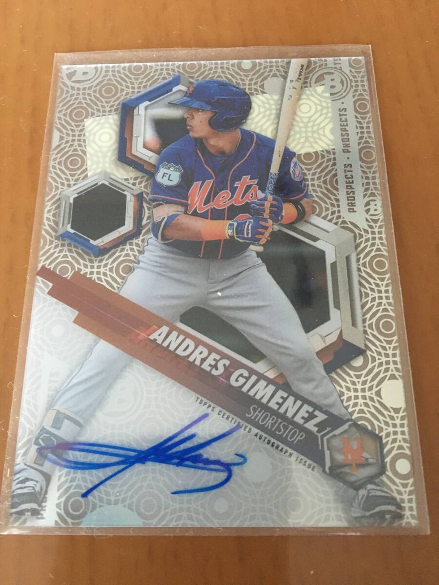 【Andres Gimenez/現BlueJays】2018 Bowman High Tek Prospects Auto