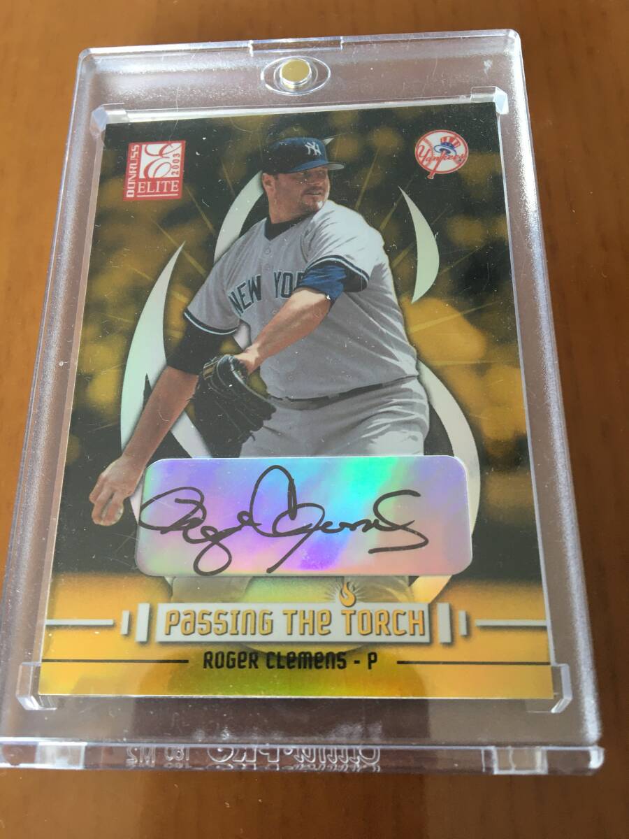 【Roger Clemens/MLB通算354W,MLB最多サイヤング賞7回】 2003 Donruss Elite Passing the Torch　Auto 2/50