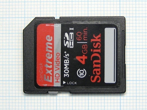 ★SanDisk ＳＤＨＣ メモリーカード ４GB 中古★送料８５円・１８５円