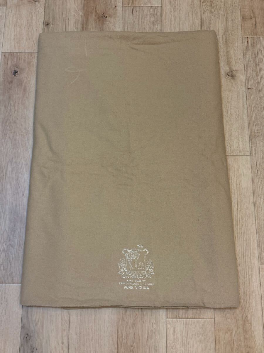 【PO-8】最高級繊維 PURE VICUNA ピュア ビキューナ 100% 生地 275cm×143cm 希少 オーバーコート キャメルカラー エルメス ロロピアーナ