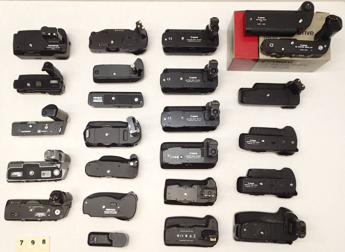 M798C モーター ドライブ ワインダー バッテリーグリップ 等 大量 Canon BG BP VG Nikon MB D100 Minolta VC OLYMPUS PENTAX 中古 ジャンク