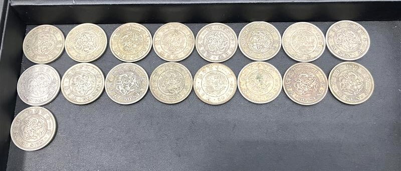 #826A 竜50銭銀貨 旭日50銭銀貨まとめ 日本 古銭 銀貨 貨幣 コイン 総重量約278.5ｇ