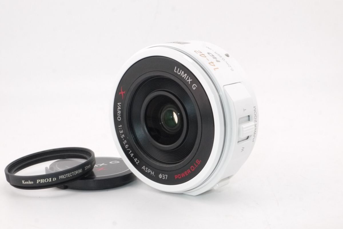★希少品★パナソニック Panasonic LUMIX G X VARIO 14-42mm F3.5-5.6 ASPH. POWER O.I.S. H-PS14042 ホワイト #2618 #0066