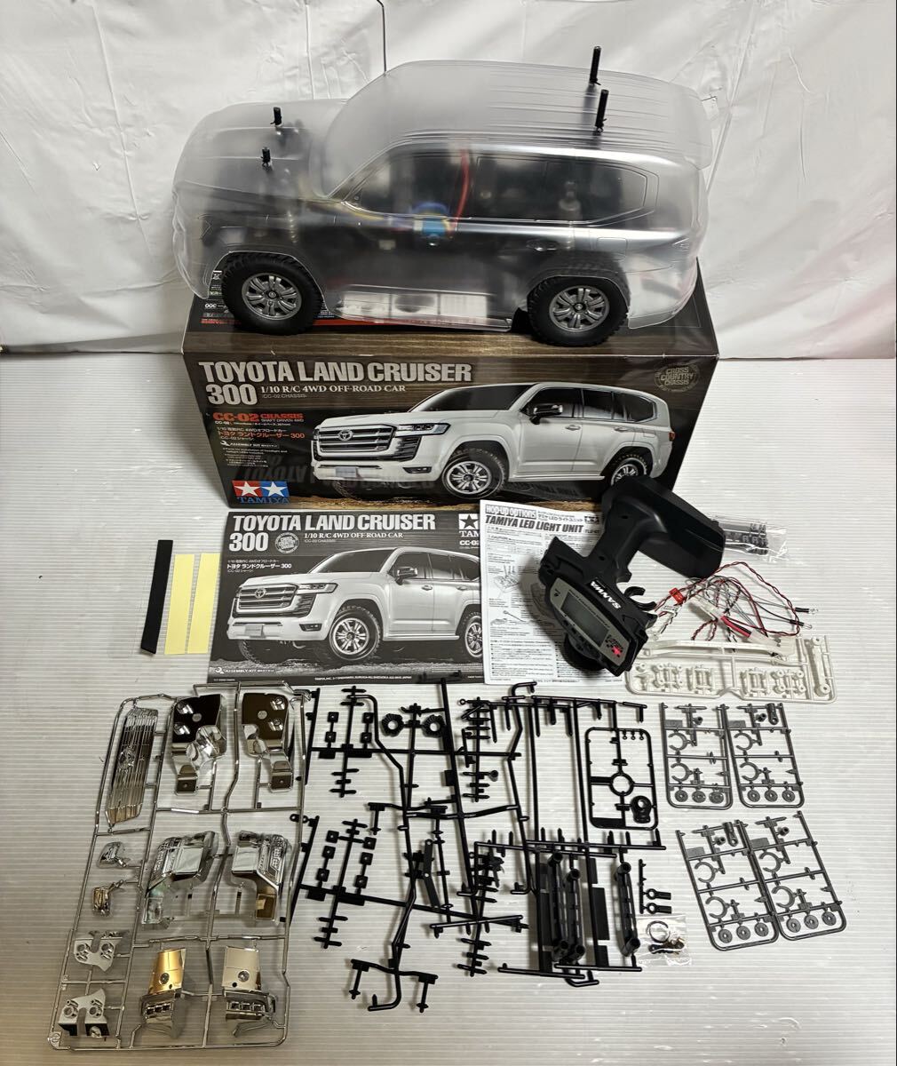 X119 ラジコン タミヤ 1/10スケール 電動RC トヨタ ランドクルーザー 300 CC-02 シャーシ　ジャンク プロポ通電確認済