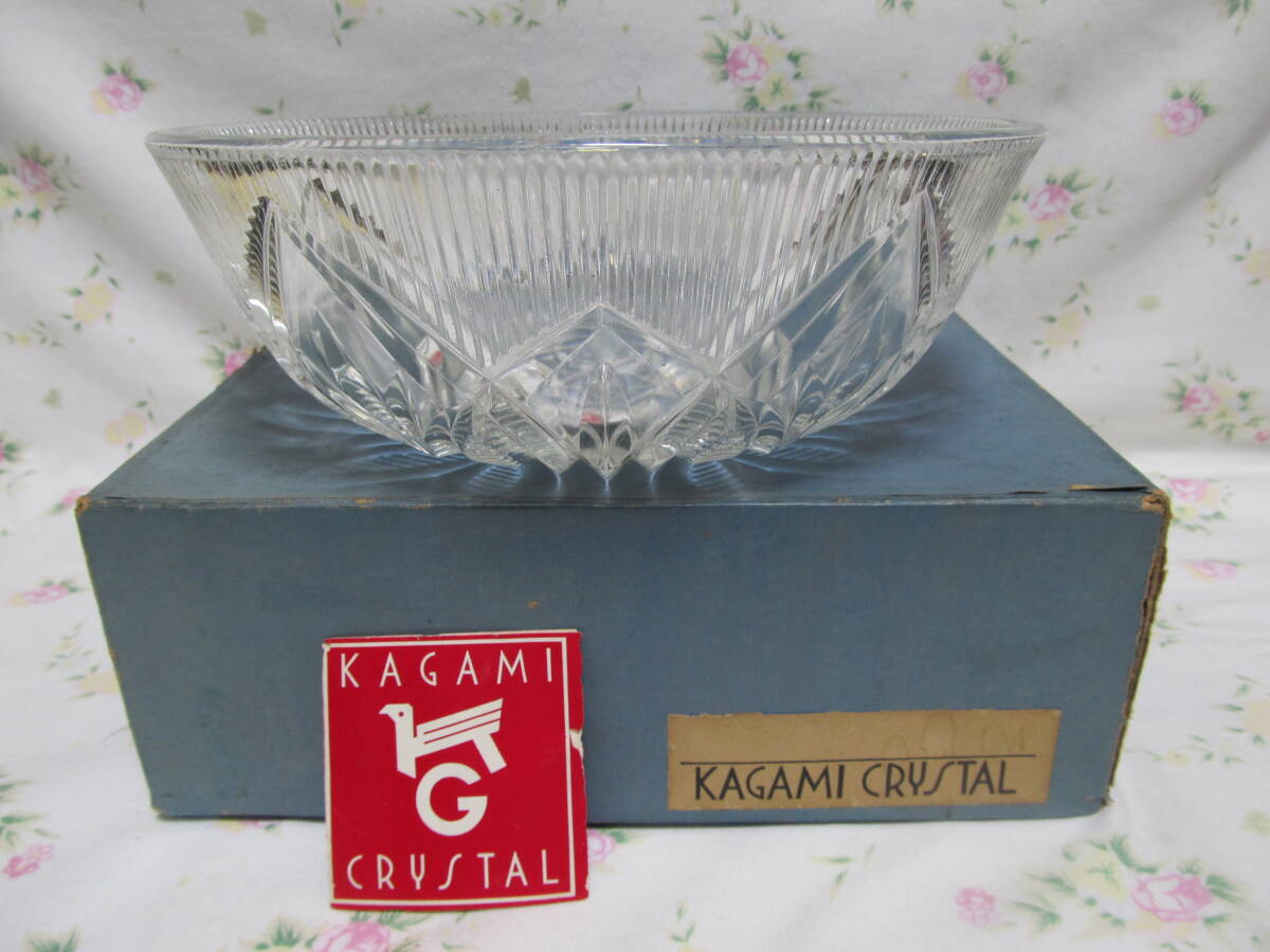 レトロ昭和　カガミクリスタル　セミクリスタル　器　KAGAMICRYSTAL