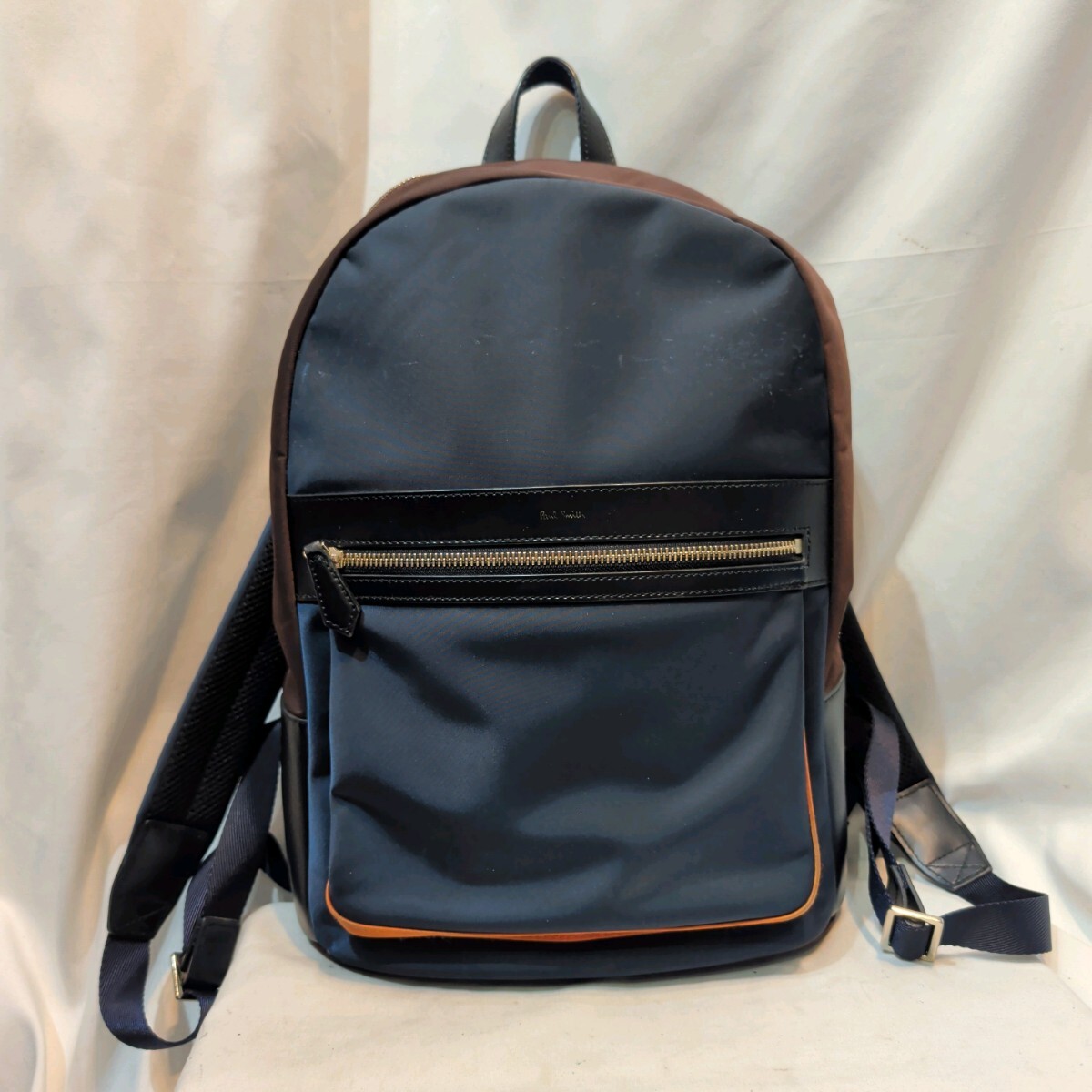Paul Smith ポールスミス ナイロン×レザー マルチカラー リュック バックパック デイパック 鞄 かばん ビジネスバッグ 通勤