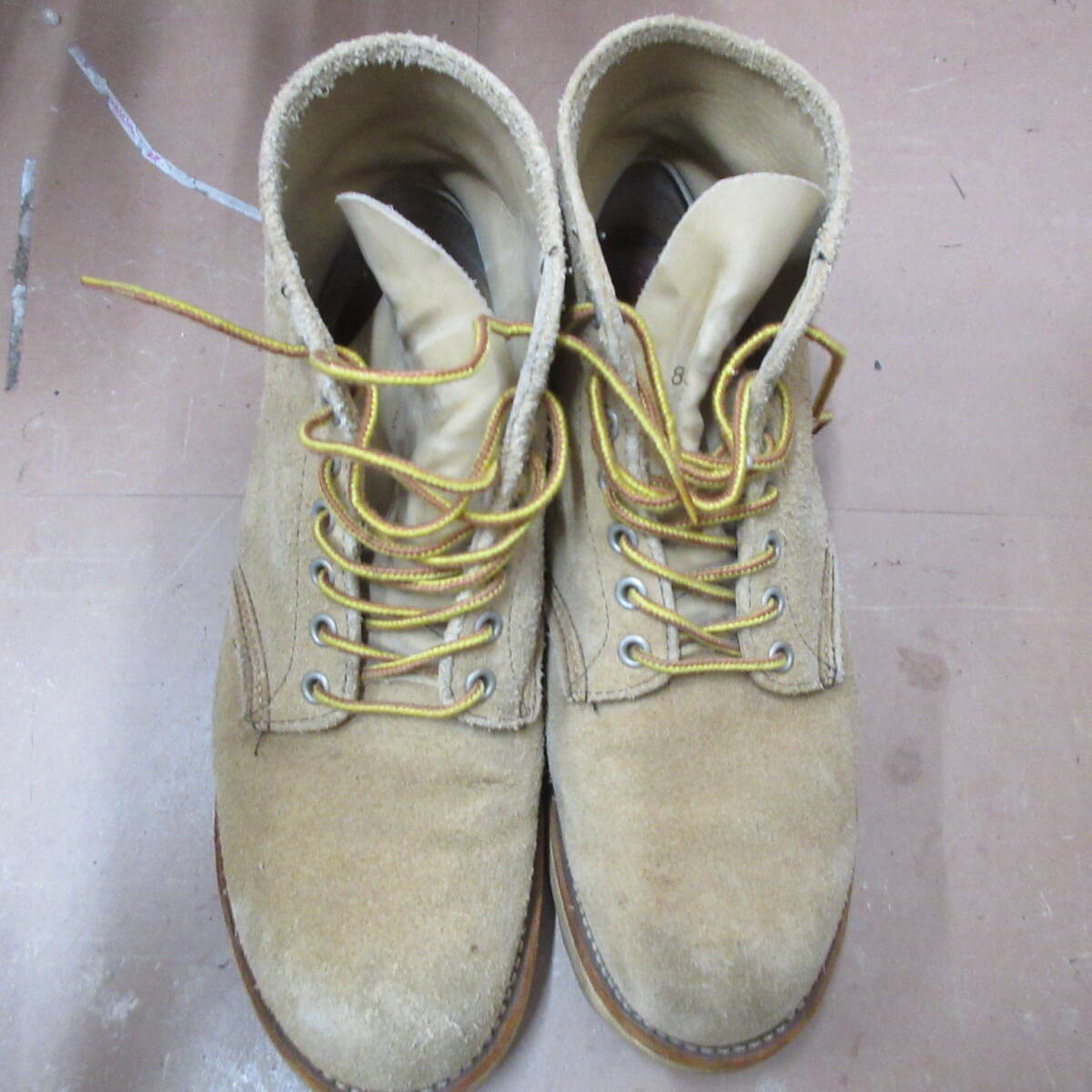 ● サイズ不明 RED WING SHOES レッドウィング メンズ シューズ スエード ブーツ ベージュカラー 激安1円スタート