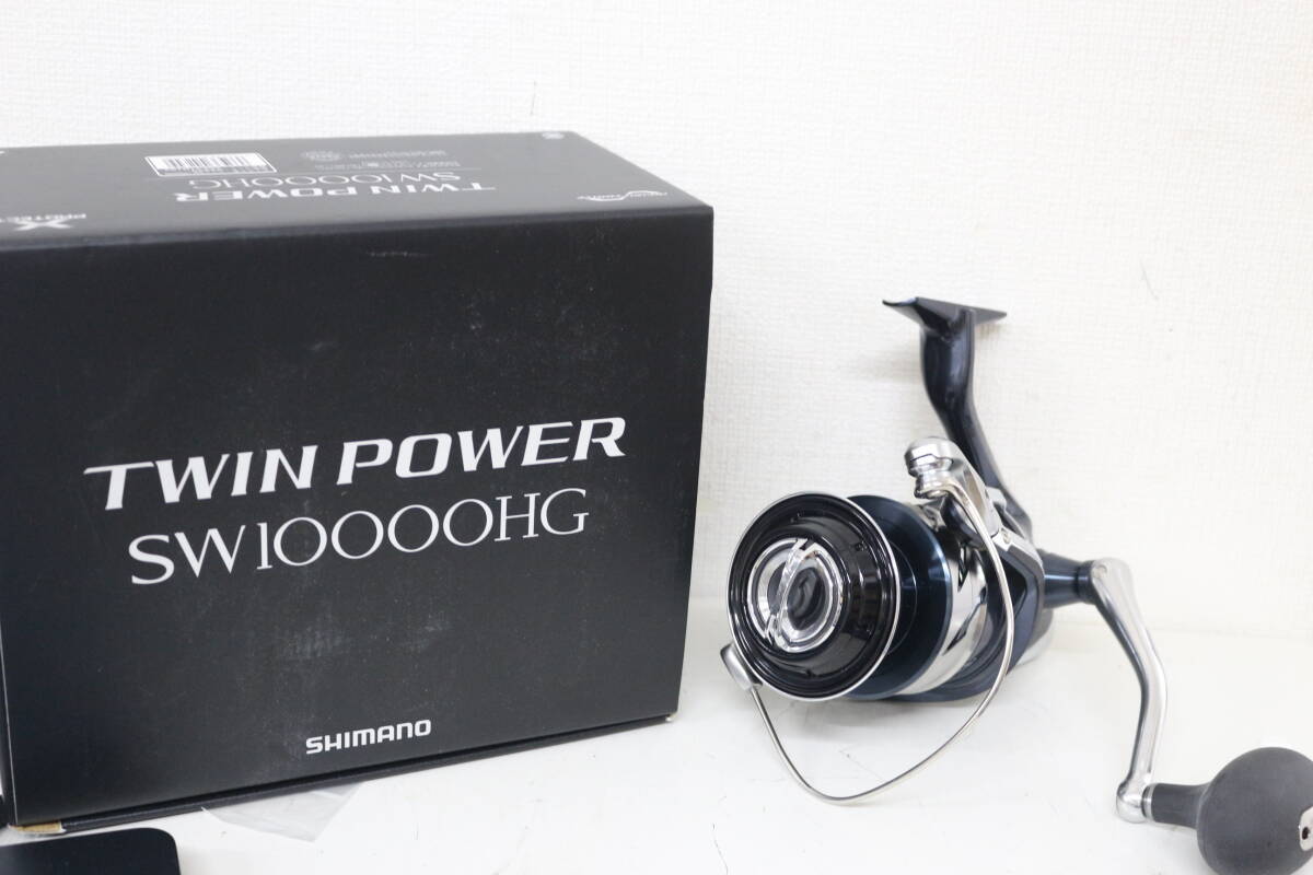 美品 ツインパワー ソルトウォーター SW10000 シマノ 釣具 スピニングリール 激安一円スタート
