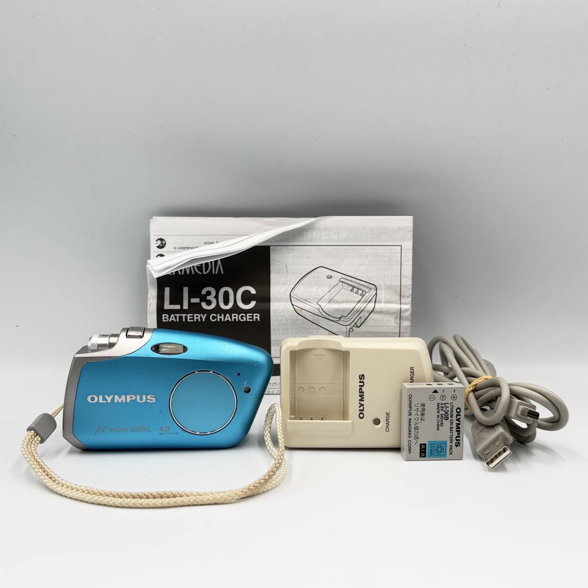 【動作品】OLYMPUS μ-mini DIGITAL　コンデジ　デジカメ　デジタルカメラ　撮影&フラッシュ動作OK