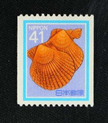 ☆コレクターの出品 新動植物国宝図案切手『ヒオウキガイ』コイル４１円 ＮＨ美品 A-51