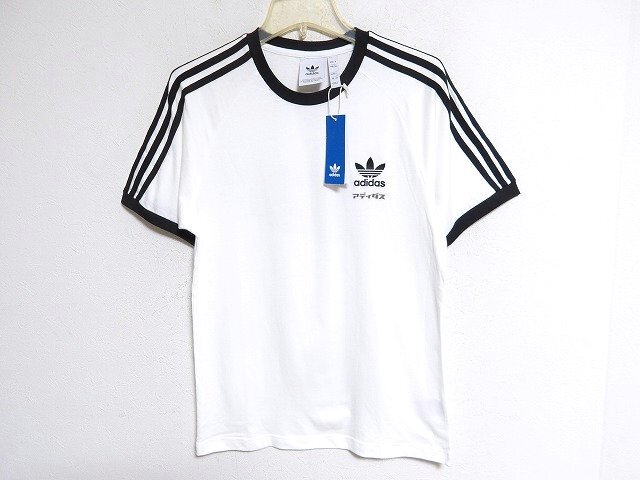 N9984:未使用adidas orignals(アディダスオリジナルス)ハラジュク原宿 Tシャツ/白黒/M:36