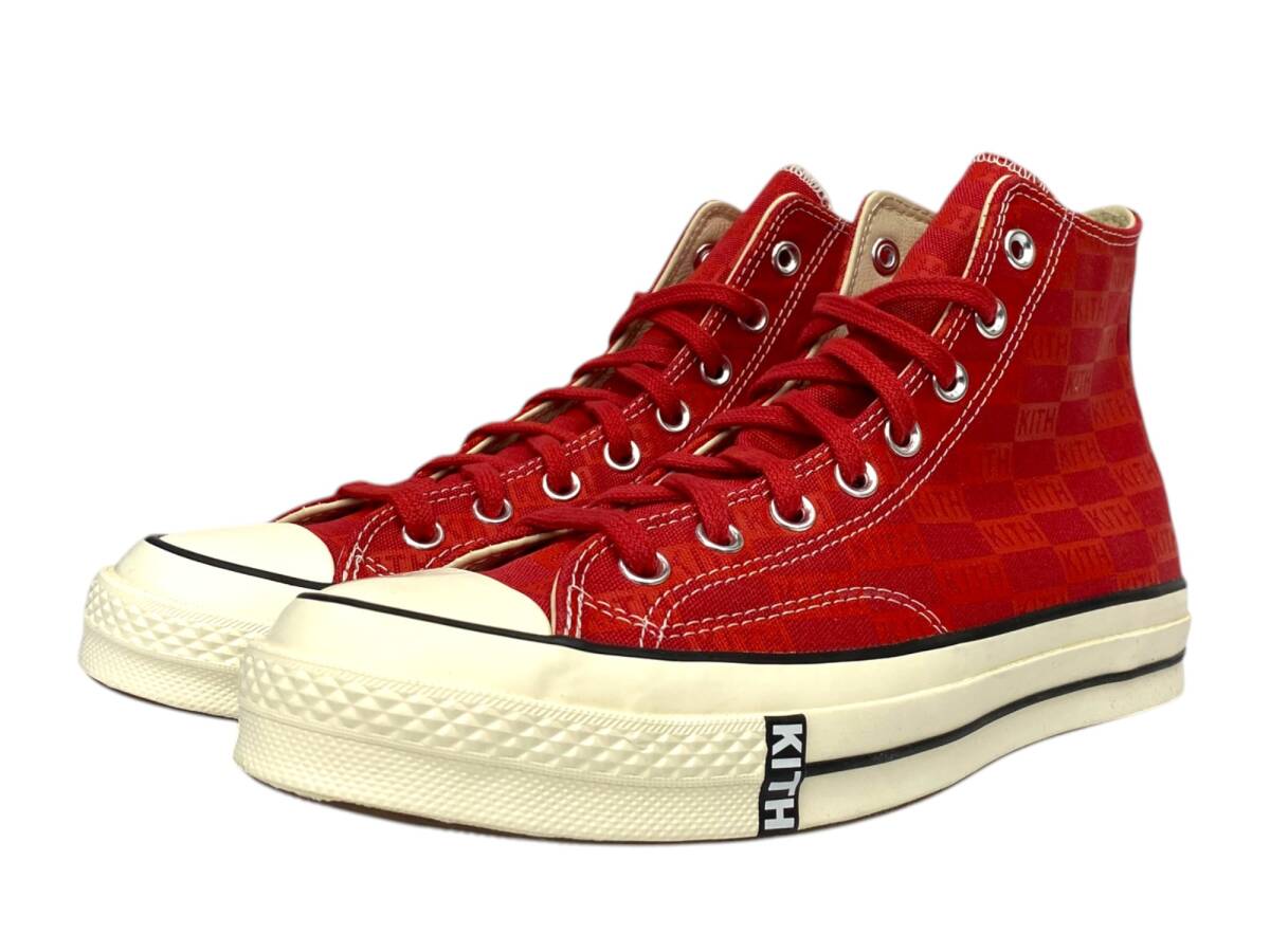CONVERSE (コンバース) X Kith Salsa CT70 ハイカットスニーカー チャックテイラー コラボ 165627C 27.5cm US9 レッド×ホワイト /009