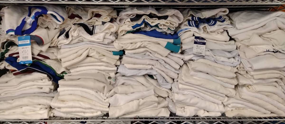 【R1454】スポーツTシャツ/体操Tシャツ　まとめて100枚　サイズミックス