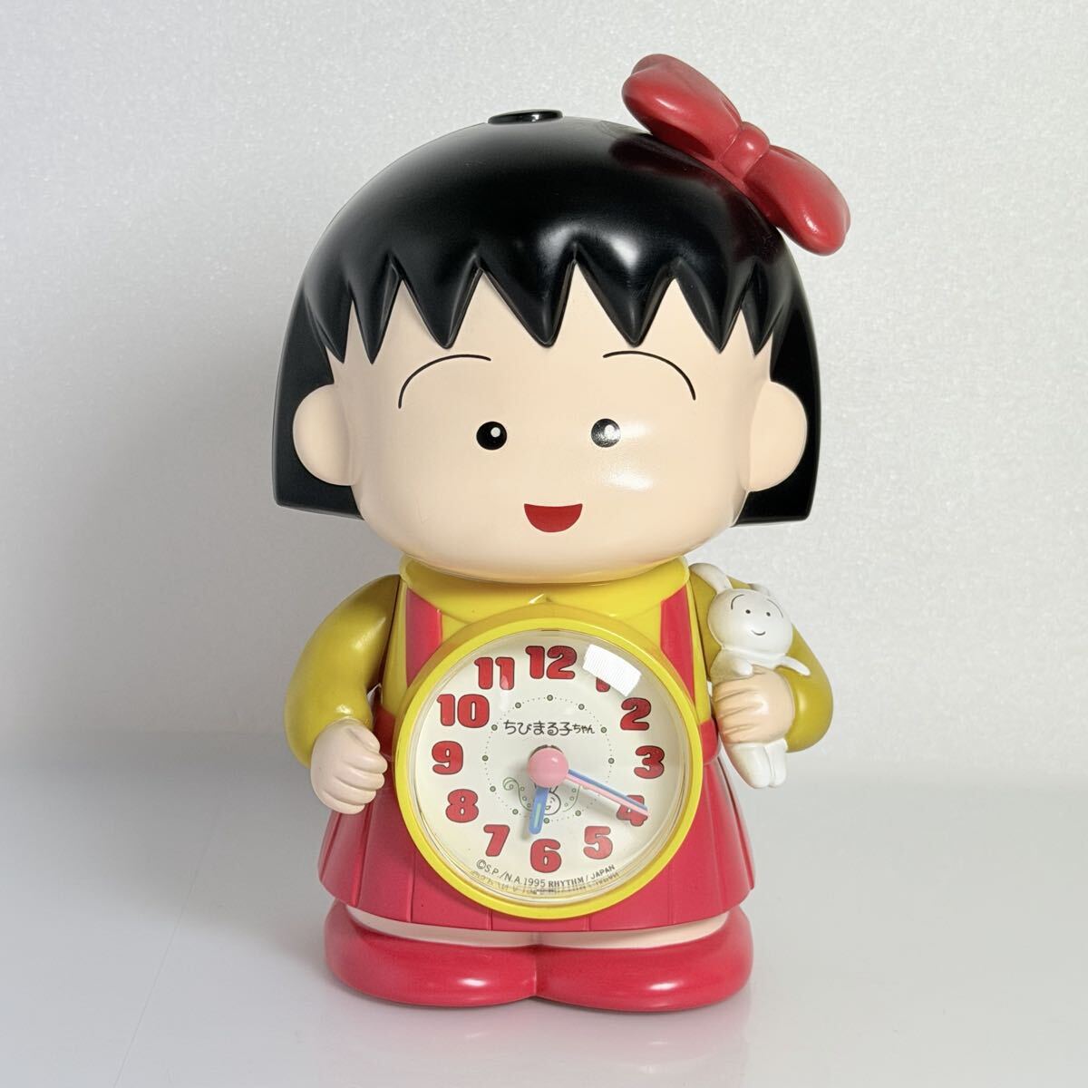SY550◆動作品 ちびまる子ちゃん 目覚まし時計 1995 ヴィンテージ品 リズム メロディー 音楽 置き時計 アラーム 当時物 昭和レトロ レトロ