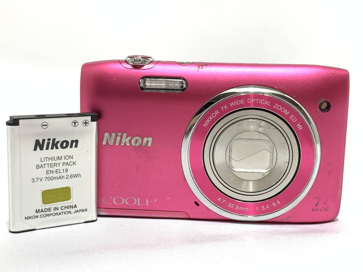 ★実用品★NIKON ニコン COOLPIX S3500 ピンク @6489