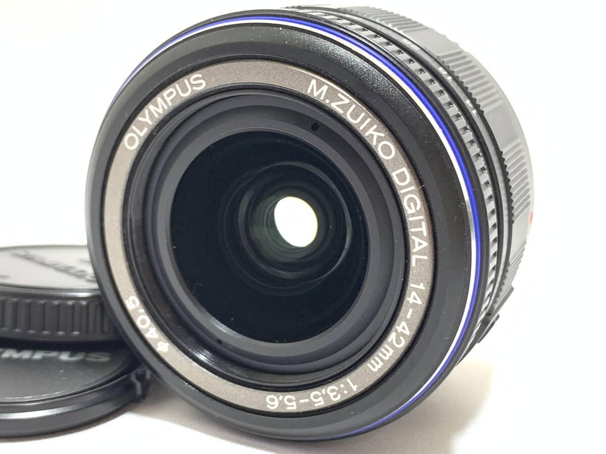 ★良品★OLYMPUS オリンパス M.ZUIKO DIGITAL 14-42mm F3.5-5.6 L ED ブラック @6585