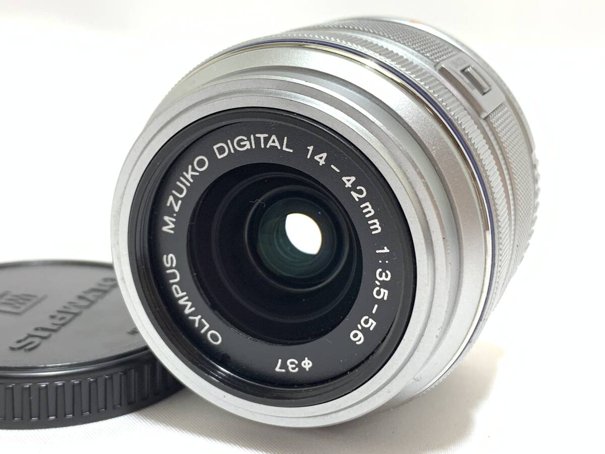 ★特上品★OLYMPUS オリンパス M.ZUIKO DIGITAL 14-42mm F3.5-5.6 II R MSC シルバー @6587
