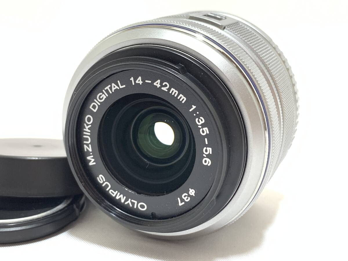 ★特上品★OLYMPUS オリンパス M.ZUIKO DIGITAL 14-42mm F3.5-5.6 II R MSC シルバー @6588