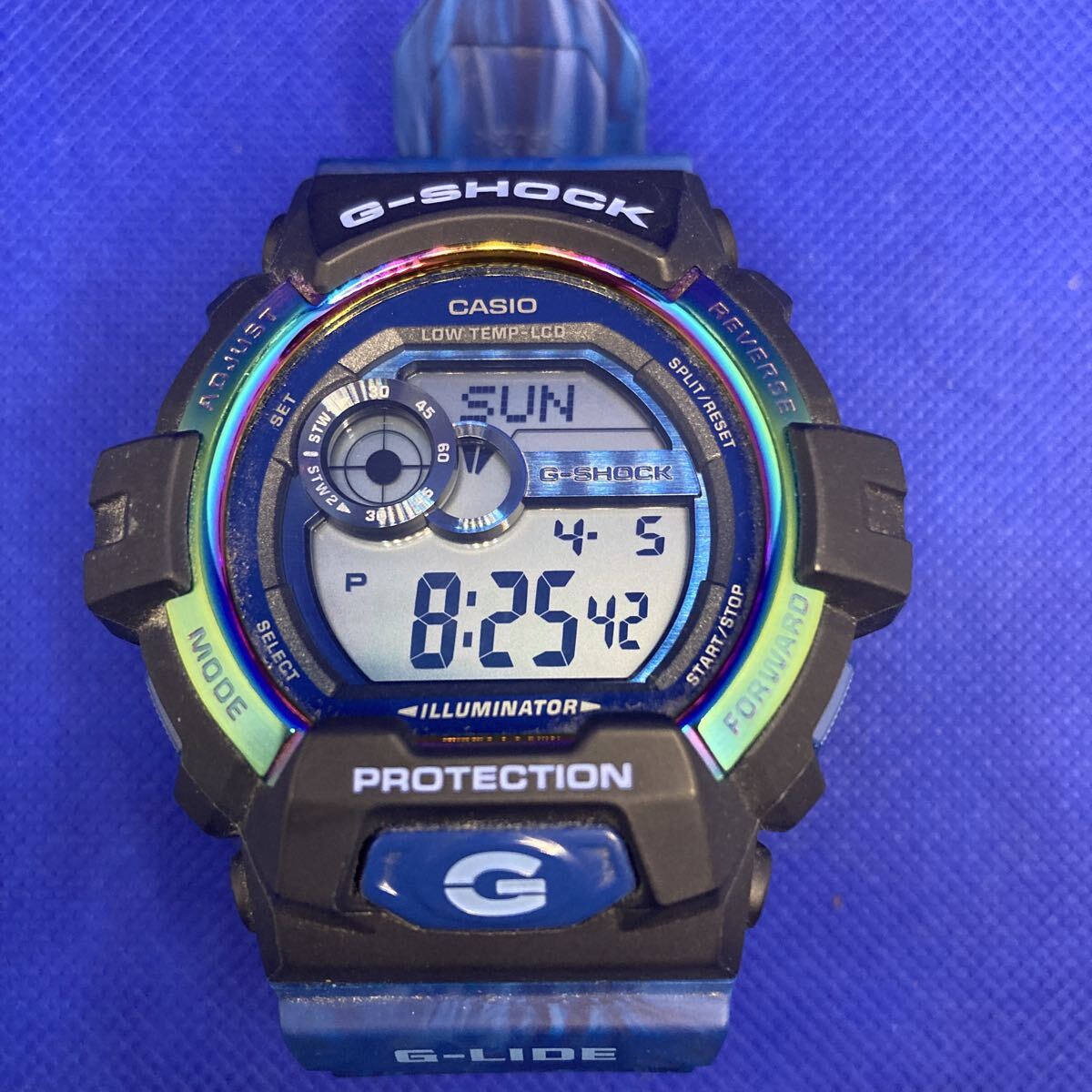 【か035】CASIO G-SHOCK G-LIDE G-8900AR ブルー デジタル 腕時計 カシオ ジーショック デジタル