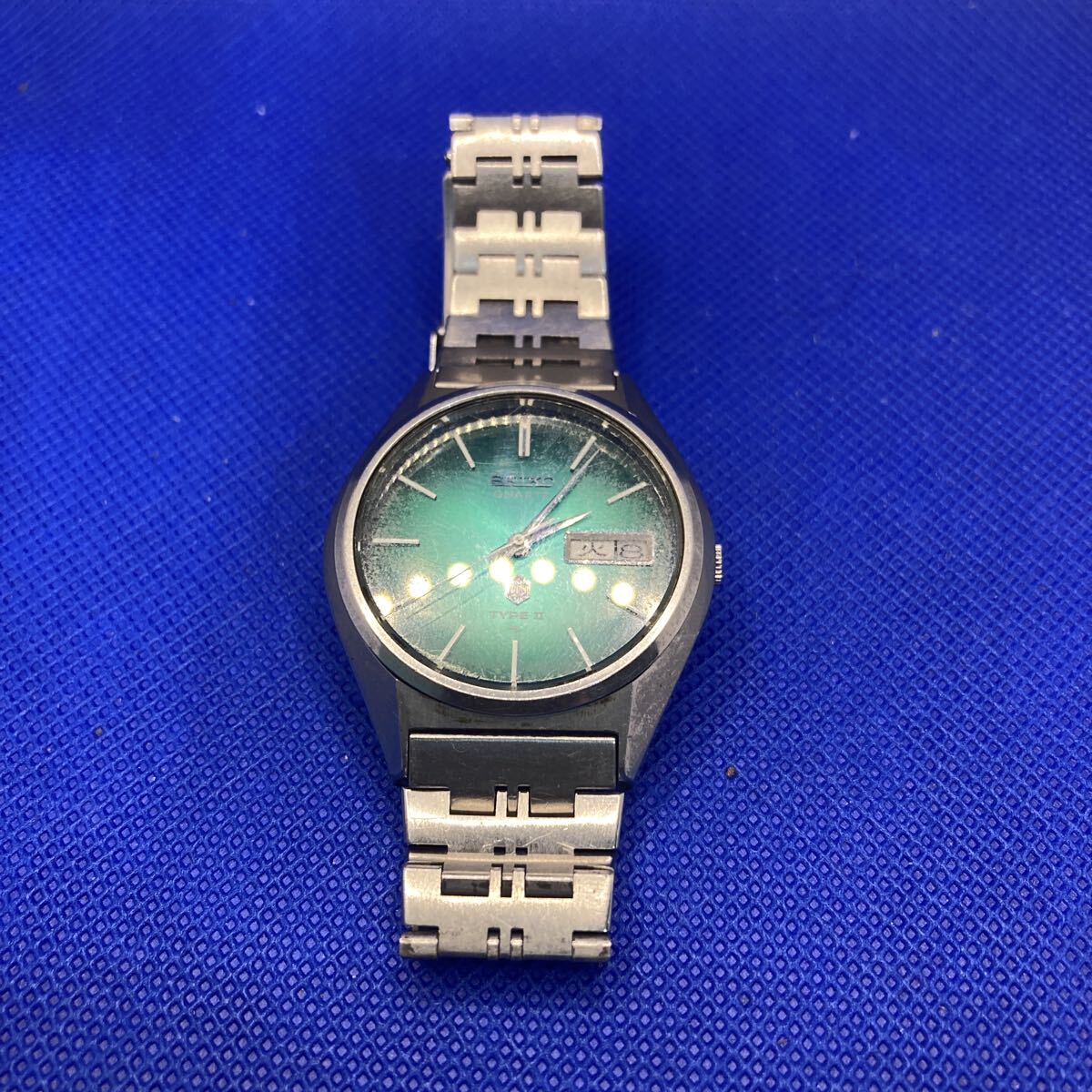 【か038】SEIKO TYPE II セイコー タイプ2 グリーン文字盤 腕時計