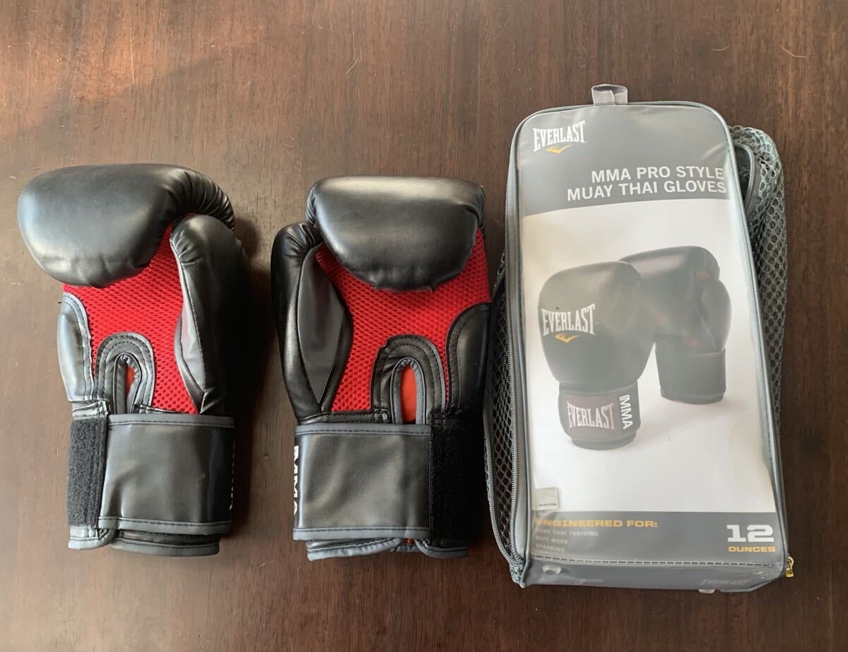 新品 未使用 美品 自宅保管品 エバ―ラスト EVERLAST MMA PRO プロスタイル ムエタイ用 ボクシング グローブ 12オンス OZ