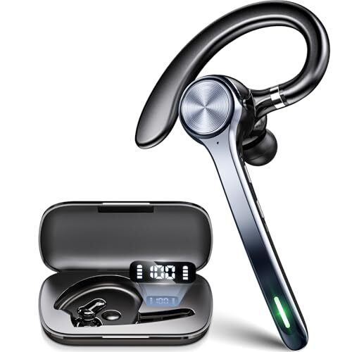 1.黒灰色 ヘッドセット bluetooth【2026至高のBluetooth 6.0チープ搭載】108超長時間再生 2台同時接続