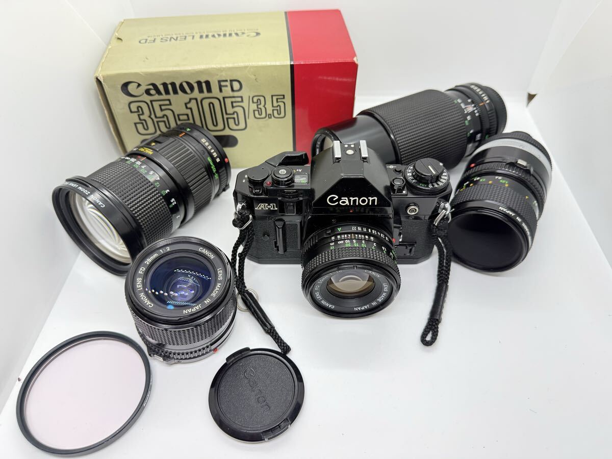 Canon A-1 一眼レフ フィルムカメラ 箱付き 付属品多数