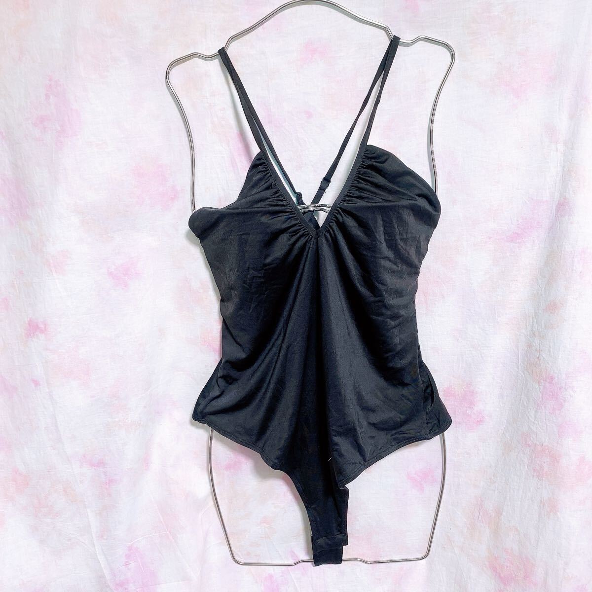 955 H&M 超大きめ3Lサイズ シャツ レオタード　ハイレグ 整理品* クロッチ開閉オープンボタン付き　ポリエステル生地　