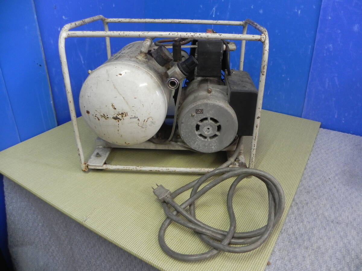 U518★日立産機 100V エアーコンプレッサー タンク容量12L 0.75 OP-8SKA TOKIKO　通電、エアー出しok　その他現状品 店頭手渡しOK★2603
