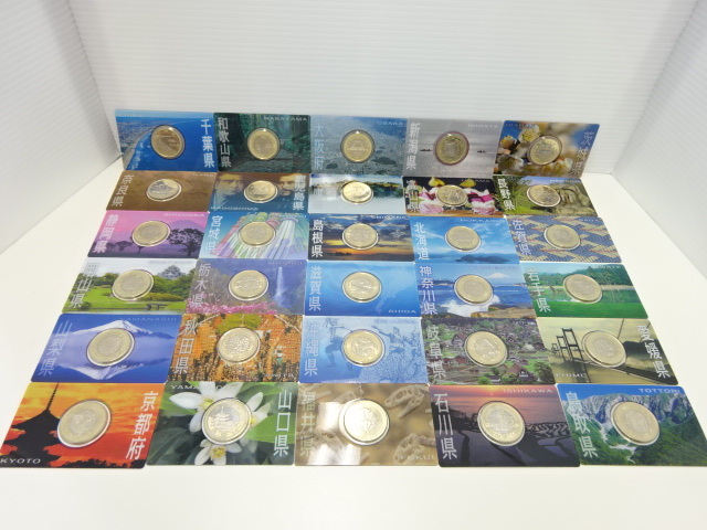 【＃16537】地方自治法施行六十周年記念　500円　バイカラー・クラッド貨幣　45個まとめ　額面22500円　カードタイプ 　コレクション