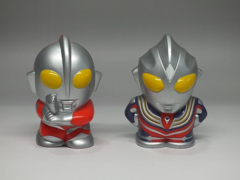ウルトラマン ウルトラマンティガ 2体セット ソフビ 貯金箱